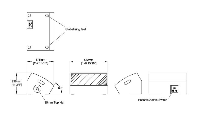 PSM12 Point Source Monitor Technical Drawing